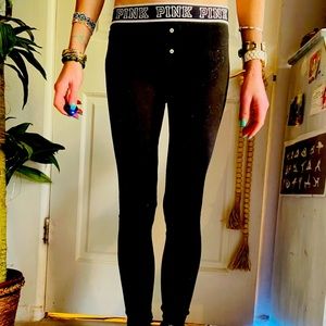 Victoria’s Secret pink black sleeping pants